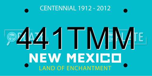 441TMM New Mexico License Plate