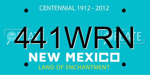 441WRN New Mexico License Plate