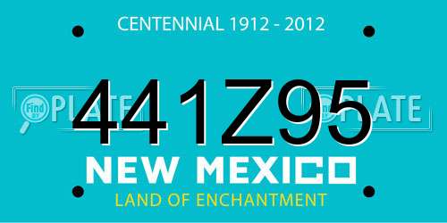 441Z95 New Mexico License Plate
