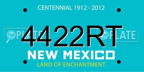 4422RT New Mexico License Plate