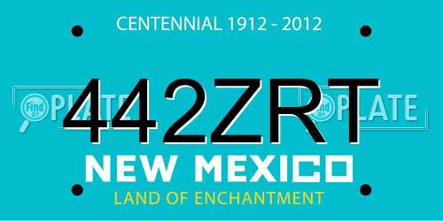 442ZRT New Mexico License Plate
