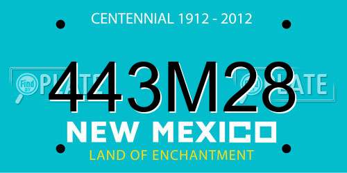 443M28 New Mexico License Plate