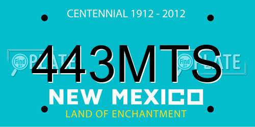 443MTS New Mexico License Plate