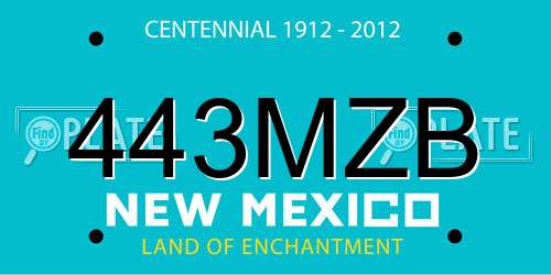 443MZB New Mexico License Plate