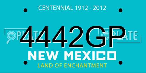 4442GP New Mexico License Plate