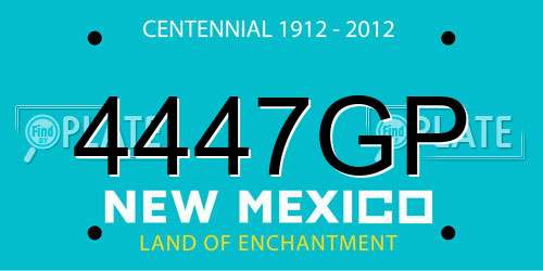 4447GP New Mexico License Plate