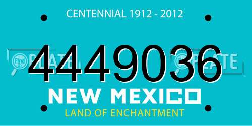 4449036 New Mexico License Plate