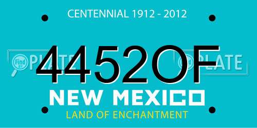 4452OF New Mexico License Plate