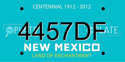 4457DF New Mexico License Plate
