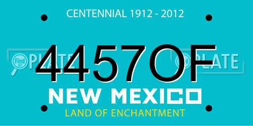 4457OF New Mexico License Plate