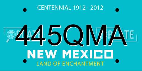 445QMA New Mexico License Plate