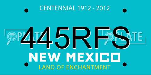 445RFS New Mexico License Plate