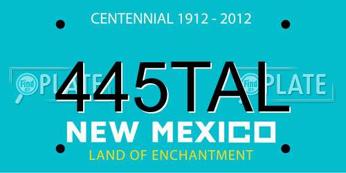 445TAL New Mexico License Plate