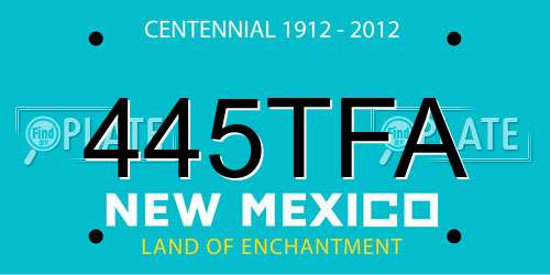 445TFA New Mexico License Plate