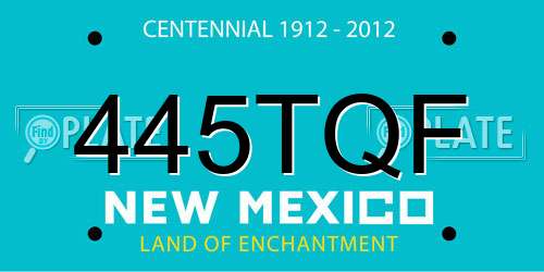 445TQF New Mexico License Plate