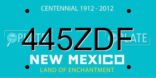 445ZDF New Mexico License Plate