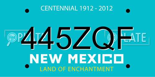 445ZQF New Mexico License Plate