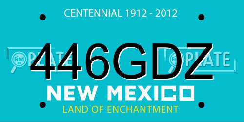 446GDZ New Mexico License Plate