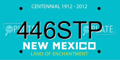 446STP New Mexico License Plate