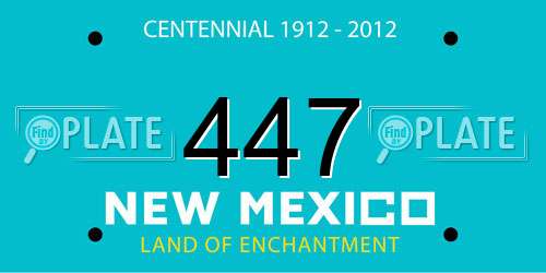447 New Mexico License Plate