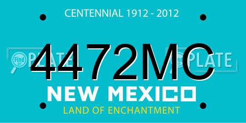 4472MC New Mexico License Plate