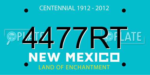 4477RT New Mexico License Plate