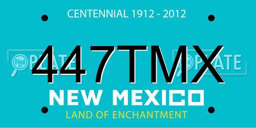 447TMX New Mexico License Plate