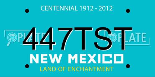 447TST New Mexico License Plate