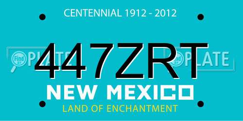 447ZRT New Mexico License Plate