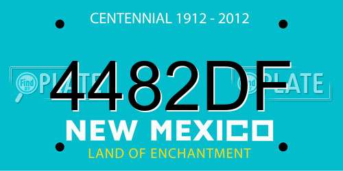 4482DF New Mexico License Plate