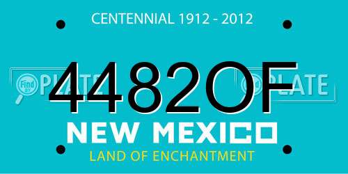 4482OF New Mexico License Plate