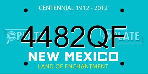 4482QF New Mexico License Plate