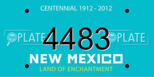 4483 New Mexico License Plate