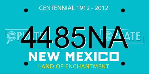 4485NA New Mexico License Plate