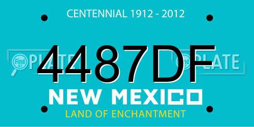 4487DF New Mexico License Plate