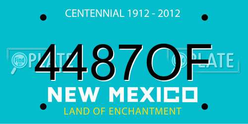4487OF New Mexico License Plate