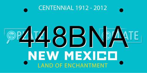 448BNA New Mexico License Plate