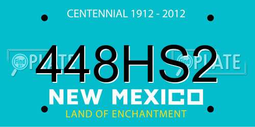 448HS2 New Mexico License Plate