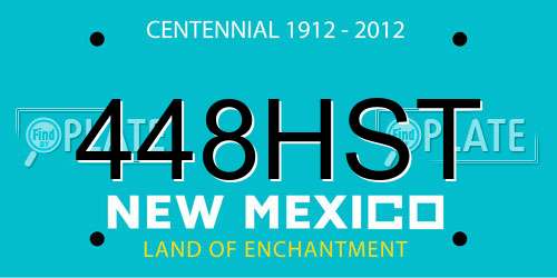 448HST New Mexico License Plate