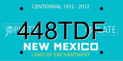 448TDF New Mexico License Plate