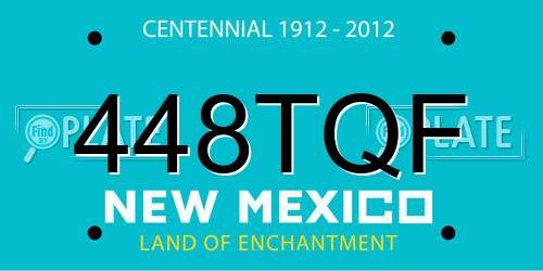 448TQF New Mexico License Plate