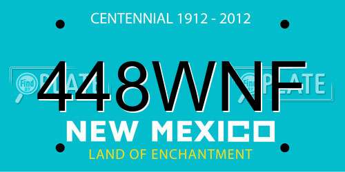 448WNF New Mexico License Plate