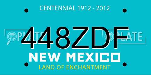448ZDF New Mexico License Plate