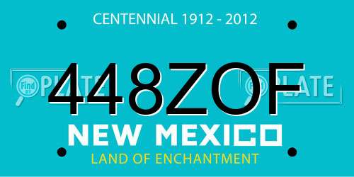 448ZOF New Mexico License Plate