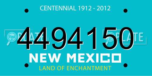 4494150 New Mexico License Plate