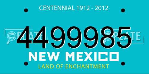 4499985 New Mexico License Plate