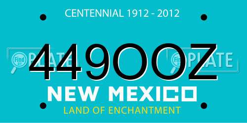 449OOZ New Mexico License Plate