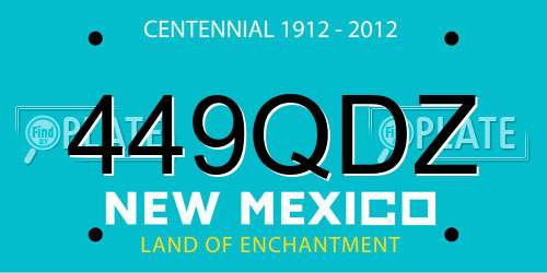 449QDZ New Mexico License Plate