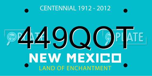 449QOT New Mexico License Plate