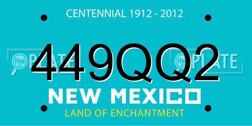 449QQ2 New Mexico License Plate